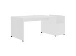 Syfax™ Tavolino Da Salotto Bianco 90X45X35 Cm In Legno Multistrato