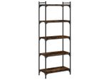Syfax™ Libreria A 5 Ripiani Rovere Fumo 60X30X154 Cm Legno Multistrato