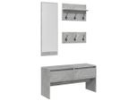 Syfax™ Set Mobili Da Ingresso 4 Pz Grigio Cemento In Legno Multistrato