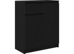 Syfax™ Credenza Con Cassetto Rovere Nero 71X35X84 Cm Legno Multistrato