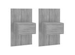 Syfax™ Comodini A Muro 2 Pz Grigio Sonoma