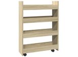 Syfax™ Carrello Stretto A 4 Livelli Rovere Sonoma In Truciolato