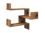 Syfax™ Scaffale Angolare Muro Legno Antico 40X40X49,5 Cm Truciolato