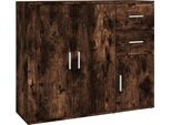 Syfax™ Credenza Rovere Fumo 91X29,5X75 Cm In Legno Multistrato