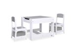Syfax™ Tavolo Per Bambini Con 2 Sedie Bianco In Mdf