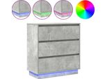 Syfax™ Armadio Da Notte Con Cassetto Grigio Cemento 71 X 34,5 X 75 Cm