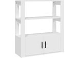 Syfax™ Credenza Bianca 80X30X90 Cm In Legno Multistrato