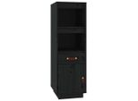 Syfax™ Credenza Nera 34X40X108,5 Cm In Legno Massello Di Pino