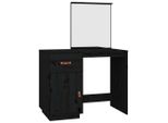 Syfax™ Toeletta Nera 95X50X134 Cm In Legno Massello Di Pino