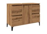 Syfax™ Mobile Lavabo Rovere Artigianale 80X33X60 Cm Legno Multistrato