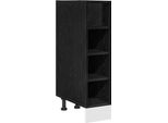 Syfax™ Base Per Cucina Con Lo Scaffale Rovere Nero 20 X 44,5 X 81,5 Cm