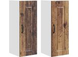 Syfax™ Mobile Da Cucina Kalmar 2 Pcs Legno Vecchio 30 X 31 X 80 Cm