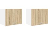 Syfax™ Armadio Pensile 2 Pcs Quercia Sonoma E Bianca 50 X 31 X 40 Cm