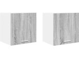 Syfax™ Armadio Pensile 2 Pcs Grigio Sonoma E Bianco 40 X 31 X 40 Cm