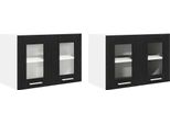 Syfax™ Armadio Pensile Con Porta 2 Pcs Rovere Nero 60 X 31 X 40 Cm
