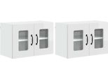 Syfax™ Mobile Da Cucina Kalmar 2 Pcs Bianco Lucido 60 X 31 X 40 Cm