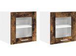 Syfax™ Armadio Pensile Con Porta 2 Pcs Rovere Fumé 40 X 31 X 40 Cm