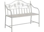 Syfax™ Panchina Da Giardino Bianco Antico 104 X 52,5 X 89 Cm Acciaio