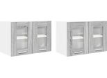 Syfax™ Armadio Pensile Con Porta 2 Pcs Grigio Sonoma 60 X 31 X 40 Cm