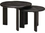 Syfax™ Tavoli Da Caffè Nido 2 Pcs Bianco Legno Di Mango Massello