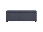 Syfax™ Panca Con Vano Portaoggetti 116 Cm Grigio Scuro In Poliestere