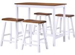Syfax™ Set Tavolo Da Bar E Sgabelli 5 Pz In Legno Massello