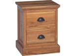 Syfax™ Comodino Naturale 40 X 30 X 50 Cm Legno Di Teak Solido