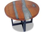 Syfax™ Tavolino Da Salotto In Legno Di Teak E Resina 60 Cm