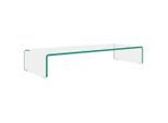 Syfax™ Mobile/Rialzo Porta Tv In Vetro Trasparente 80X30X13 Cm