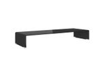 Syfax™ Mobile/Rialzo Porta Tv In Vetro Nero 90X30X13 Cm