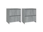 Syfax™ Credenze 2 Pz Grigio Sonoma 70X41X75 Cm In Legno Multistrato