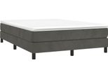 Syfax™ Struttura Letto A Rete A Molle Grigio Scuro 140X200 Cm Velluto