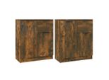 Syfax™ Credenze 2 Pz Rovere Fumo 60X30X70 Cm In Legno Multistrato