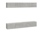 Syfax™ Mobili Porta Tv A Parete 4 Pz Grigio Cemento 100X30X30 Cm