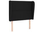 Syfax™ Testiera Ad Orecchio Nera 103X23X118/128 Cm In Tessuto
