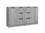 Syfax™ Credenze 2 Pz Grigio Sonoma 60X30X70 Cm In Legno Multistrato