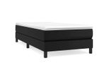 Syfax™ Struttura Letto A Rete A Molle Nero 100X200 Cm In Pelle Finta