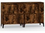 Syfax™ Credenze 2Pz Rovere Fumo 60X35X70 Cm In Legno Multistrato