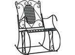 Syfax™ Panchina A Dondolo 84 Cm Nera In Acciaio