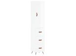 Syfax™ Credenza 34,5X34X180 Cm In Legno Multistrato Bianco Lucido