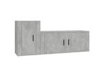 Syfax™ Set Di Mobili Porta Tv 2 Pz Grigio Cemento In Legno Multistrato