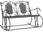 Syfax™ Panca A Dondolo A 2 Posti 113 Cm Nera In Acciaio