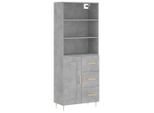Syfax™ Credenza Grigio Cemento 69,5X34X180 Cm In Legno Multistrato