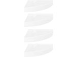 Syfax™ Mensole Angolari Sospese 4 Pz Bianco Lucido 25X25X3,8 Cm Mdf