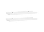 Syfax™ Mensole Con Sporgenza 2 Pz Bianche 40X9X3 Cm Mdf