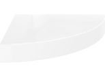 Syfax™ Mensola Angolare Sospesa Bianco Lucido 25X25X3,8 Cm Mdf
