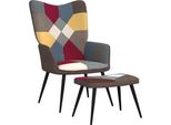 Syfax™ Poltrona Relax Con Poggiapiedi In Tessuto Patchwork