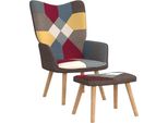 Syfax™ Poltrona Relax Con Poggiapiedi In Tessuto Patchwork