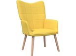 Syfax™ Sedia Relax Giallo Senape In Tessuto