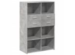 Syfax™ Credenza Grigio Cemento 80X42,5X124 Cm In Legno Multistrato